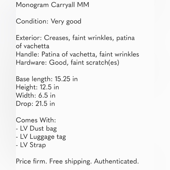 Louis Vuitton Brown Monogram Women's Bag CARRYALL MM - Picture 16 of 16